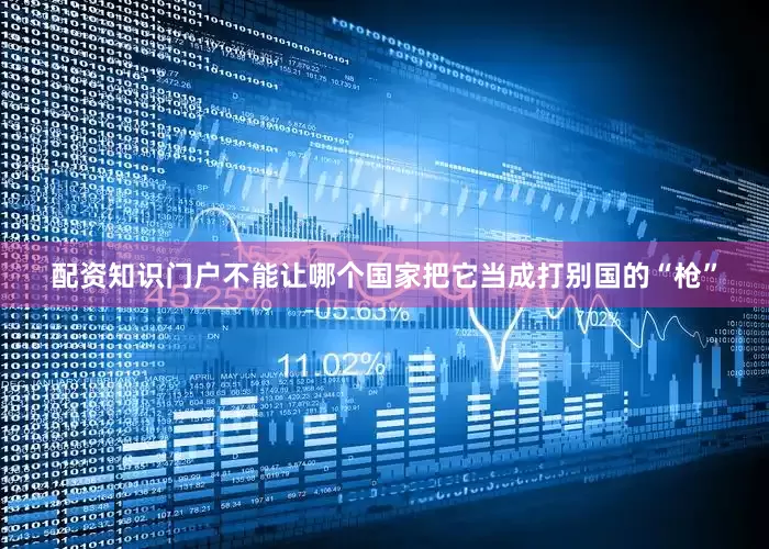 配资知识门户不能让哪个国家把它当成打别国的“枪”