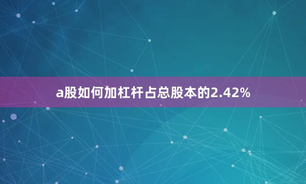 a股如何加杠杆占总股本的2.42%