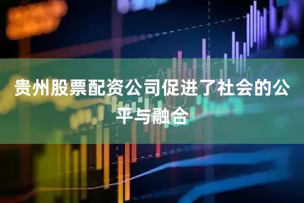贵州股票配资公司促进了社会的公平与融合